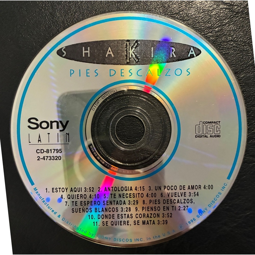 Shakira Pies Descalzos CD 1996 Sony Latin CD-81795 Replacement Disc Only